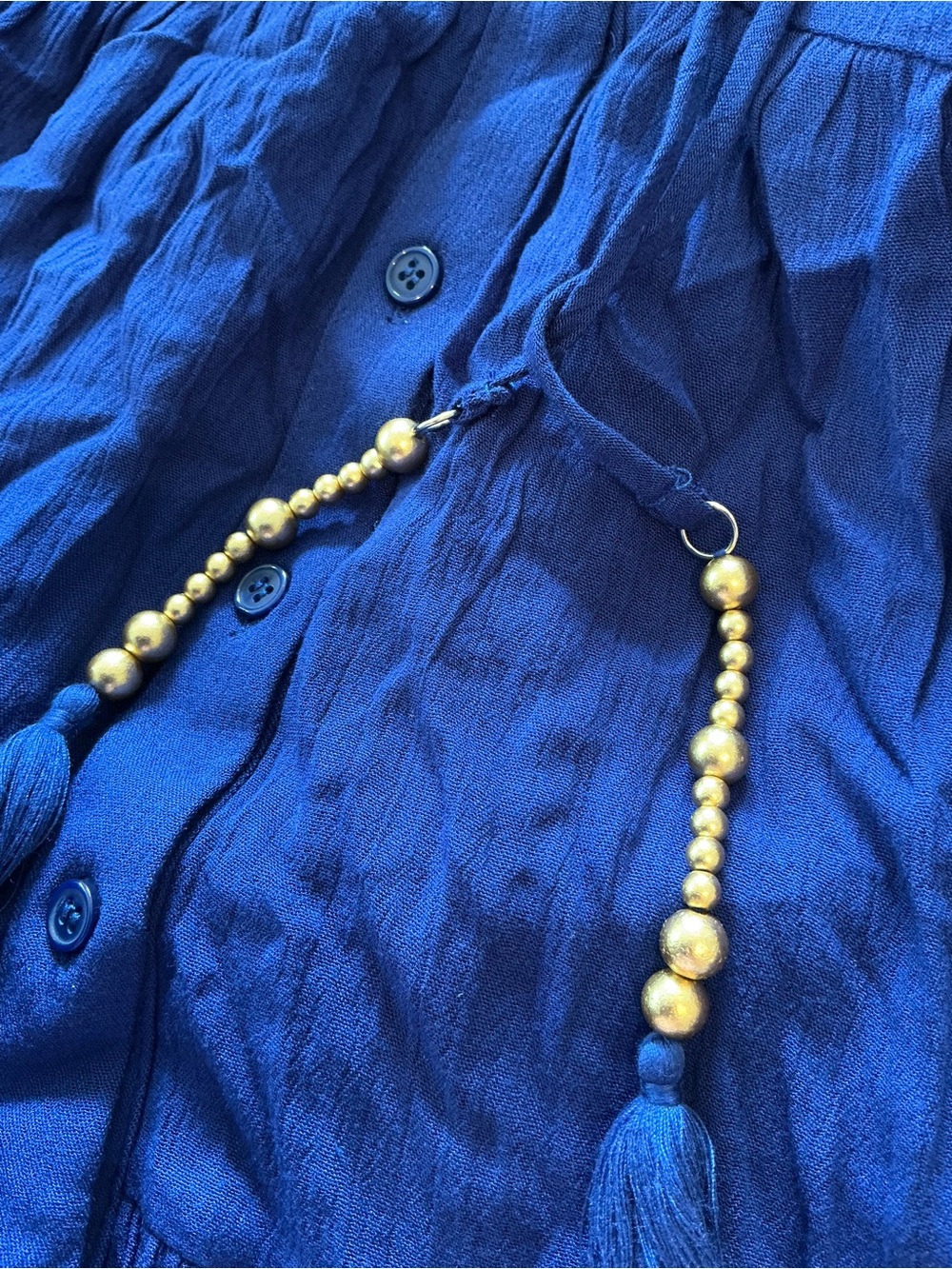 Dotti Royal Blue Button-Front Swim Coverup AMERICANA - Picture 6 of 7